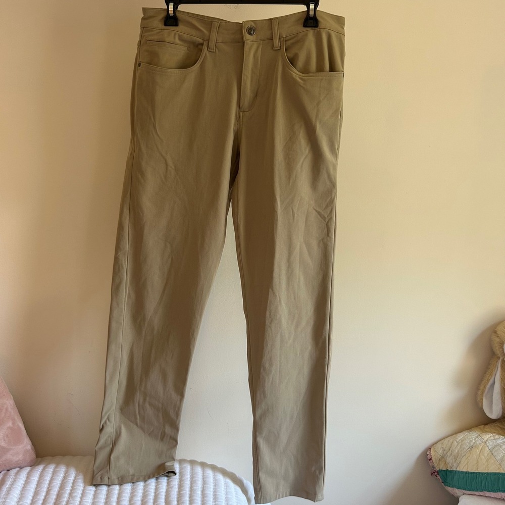 Cremieux 100% polyester‎ stretch straight leg knaki pants 33X32